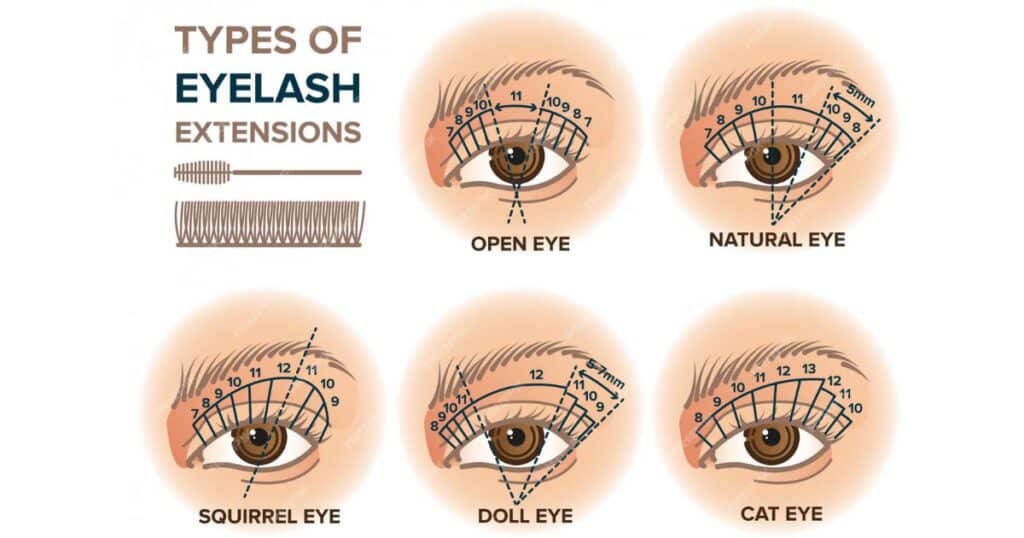 How many different kinds of lash extensions?