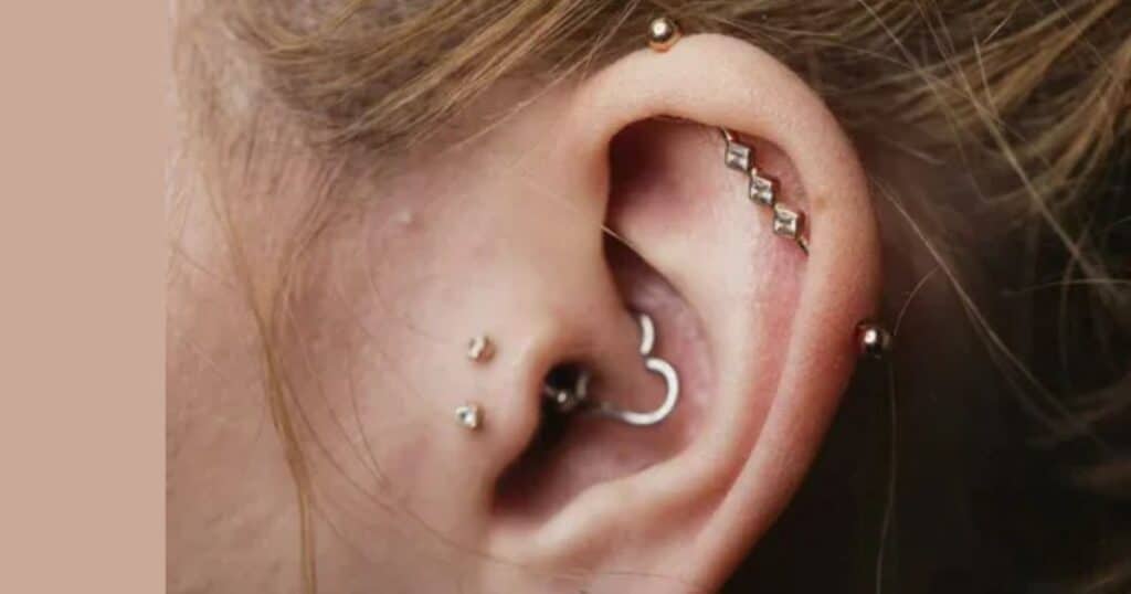 Tragus and Daith Piercings